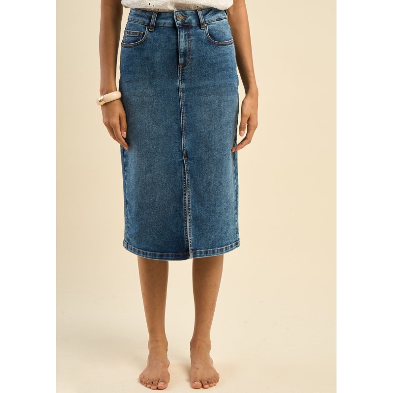 JAFA Jupe en jean midi
